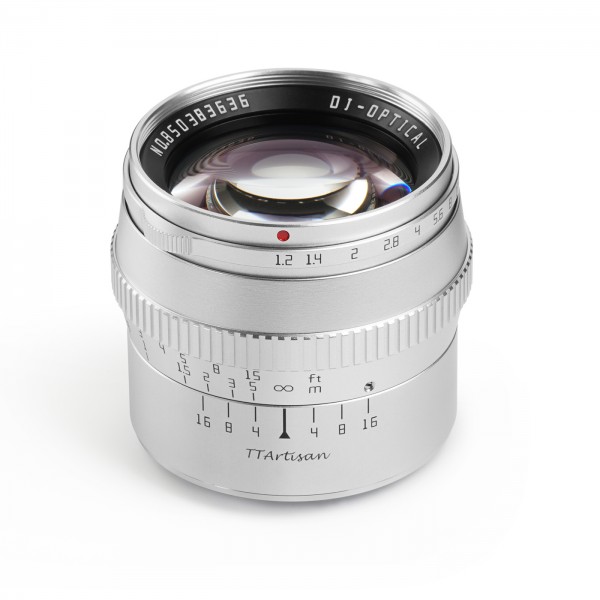 TTArtisan 50mm f/1,2 für Canon EF-M, silber